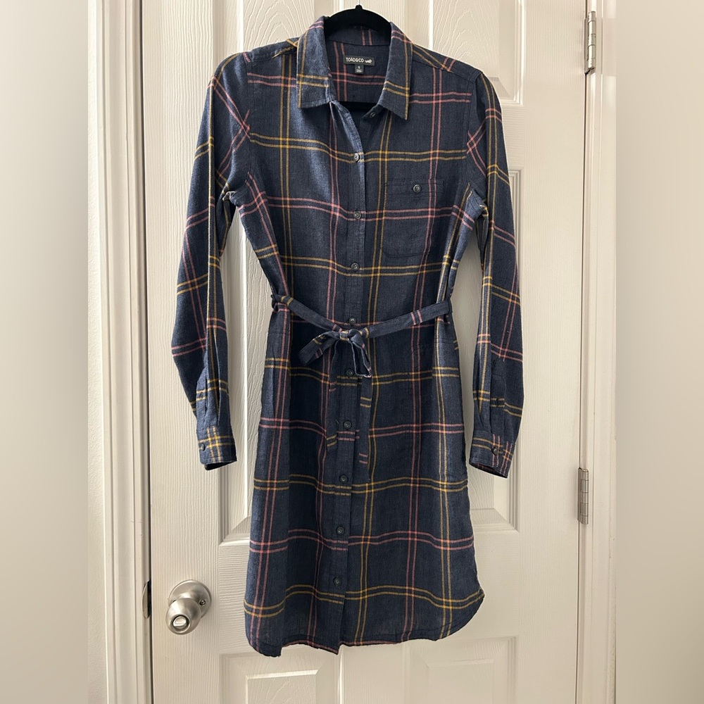 Toad&Co Flannel Shirt Dress Small